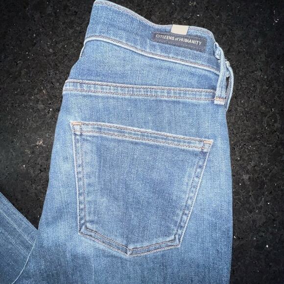 UEC CITIZENS OF HUMANITY ROCKET CROP HIGH RISE SKINNY DEMIN JEANS SZ 27 - Picture 6 of 12